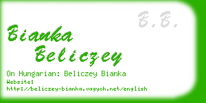 bianka beliczey business card